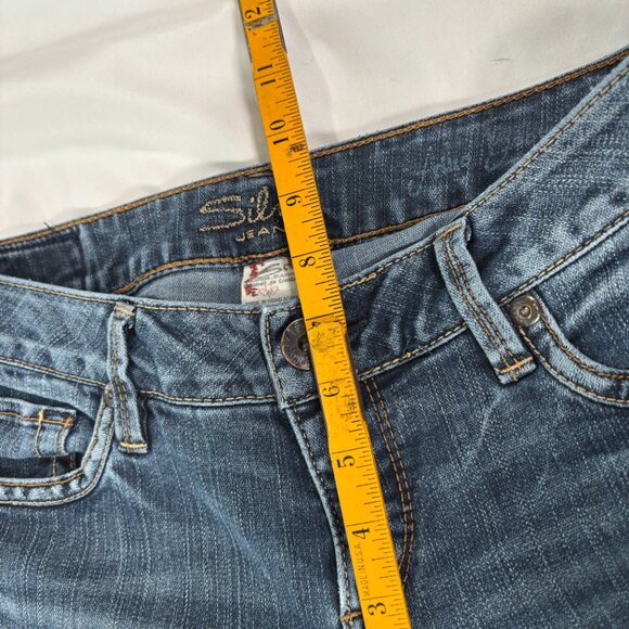 Silver Aiko bootcut thick stitch denim jeans women's 27 X 31   Lot A - Picture 5 of 7